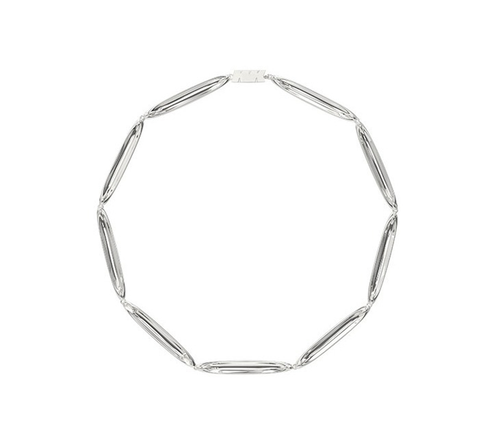 KVK BAROQUE Loop White Concave Short Necklace