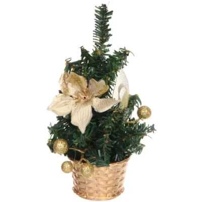 Елка декоративная «Сказочный блеск» 20 см, Золото