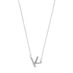 Серебряное колье с буквой K