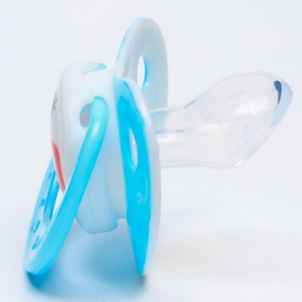 7441511 Пустышка ортодонтическая, силикон, от 0 - 3 мес., с колпачком, «Робот»