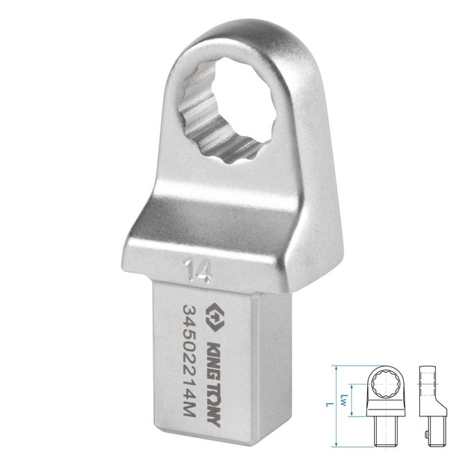 KING TONY (34502214M) Насадка накидная серии "FIT", 14 мм, 14х18 мм