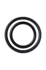 Страпон с 2 насадками и вибрацией UniStrap - 20 и 18 см. (Цвет: черный с бежевым)