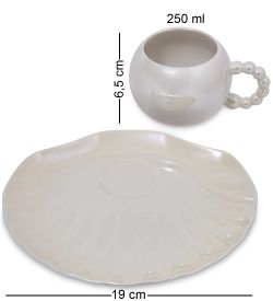 MUG-425/3 Чайная пара «Ракушка»