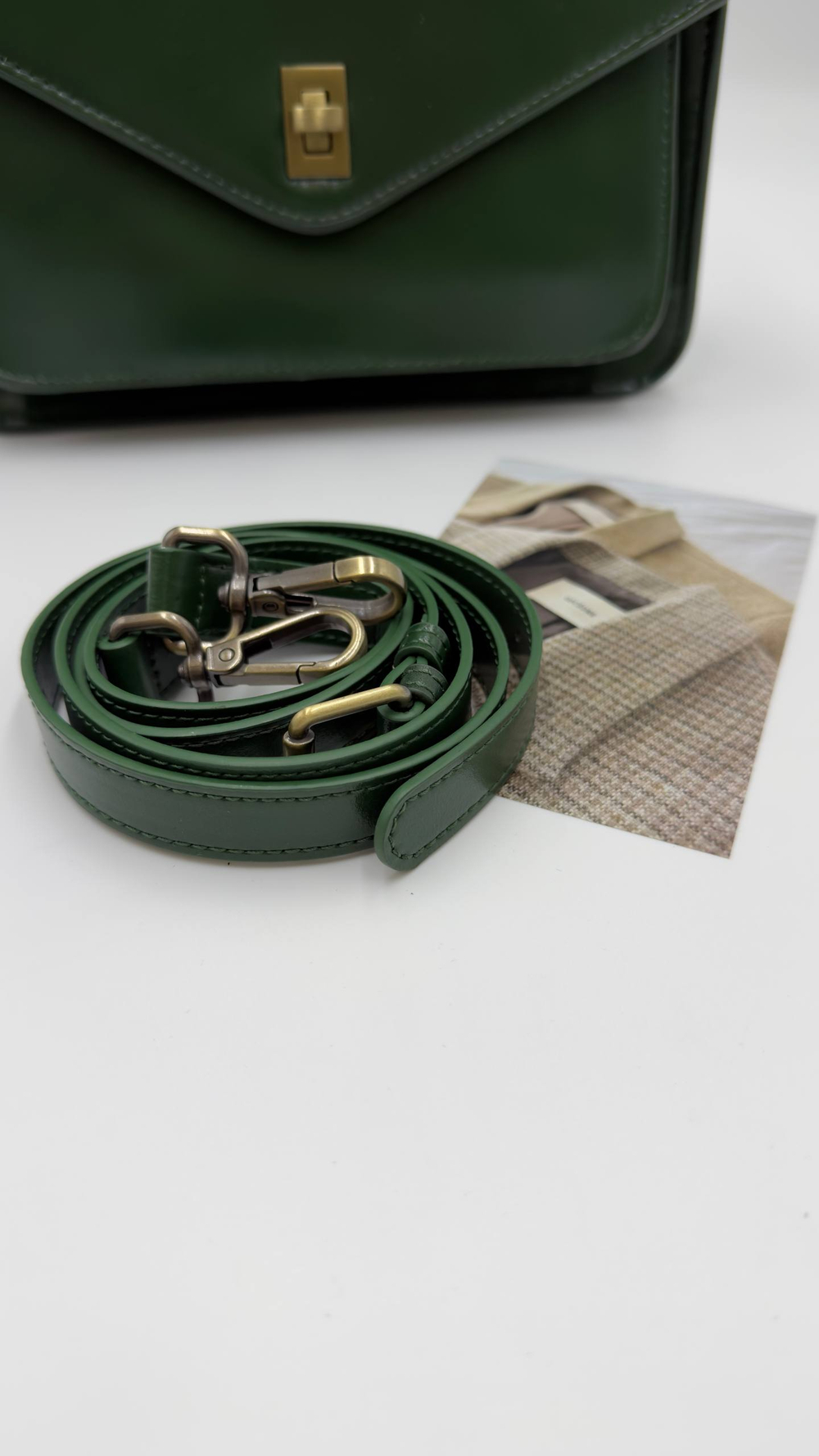 Сумка женская натуральная кожа артикул 066-31 цвет "зелёный"