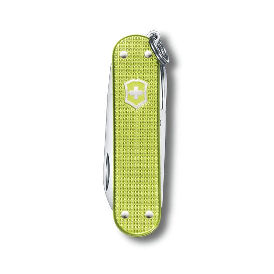 Складной нож Victorinox 0.6221.241G Lime Twist c клинком из стали X55CrMo14, рукоять алюминиевый сплав Alox