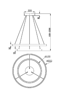 Подвесной светильник Maytoni Rim MOD058PL-L74W3K