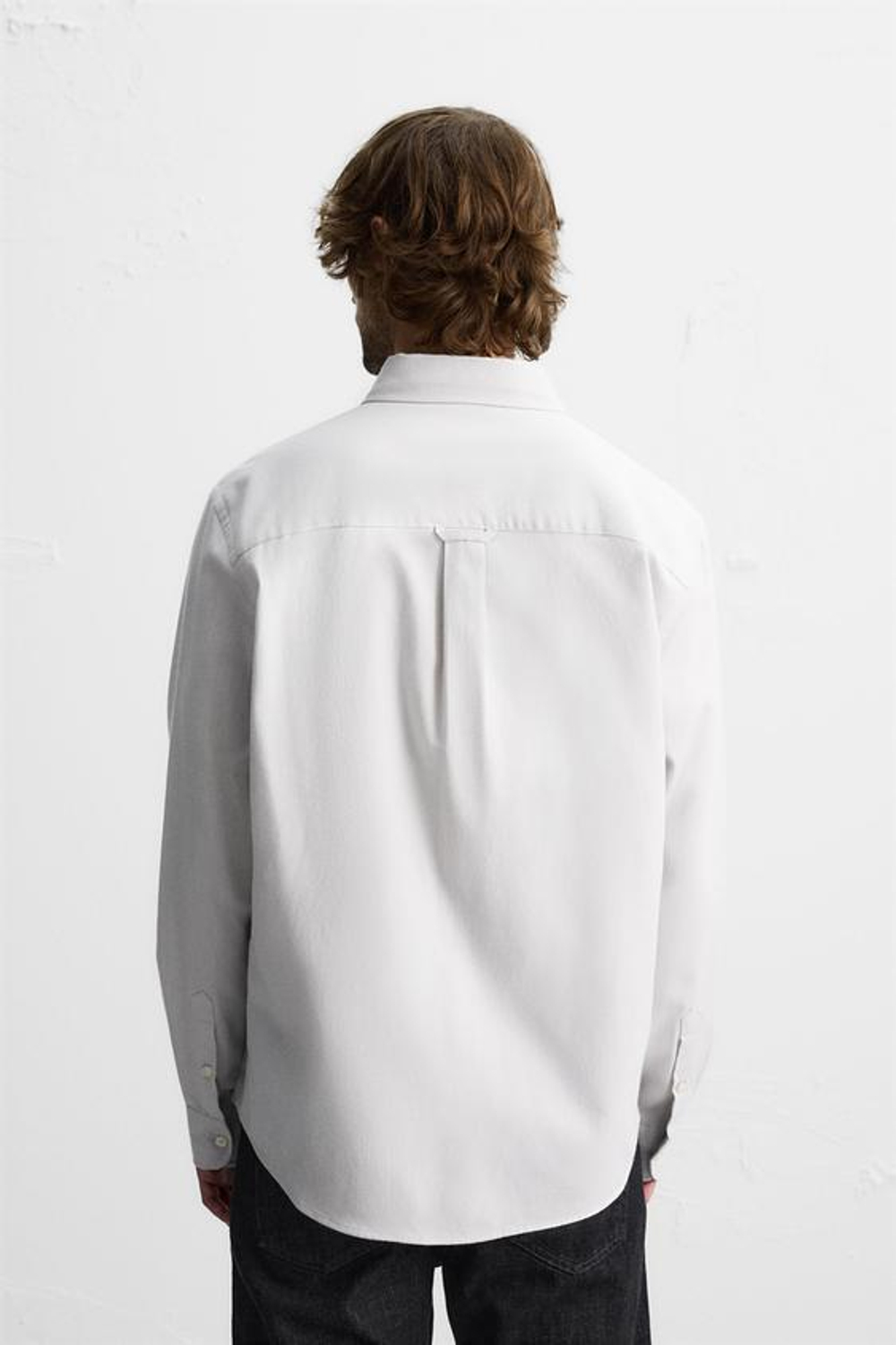 ZARА РУБАШКА ИЗ ХЛОПКОВОЙ ФЛАНЕЛИ, КАМЕННО-СЕРЫЙ