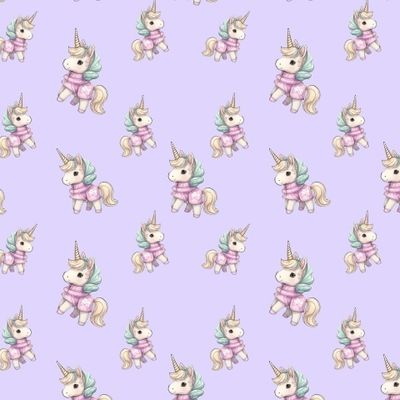 Единорожки на сиреневом.