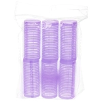 Бигуди липучки, 6шт., однотонные, цвет сиреневый, d-2,5см