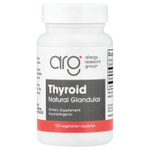 Allergy Research Group, Thyroid, натуральный железистый материал, 40 мг, 100 вегетарианских капсул