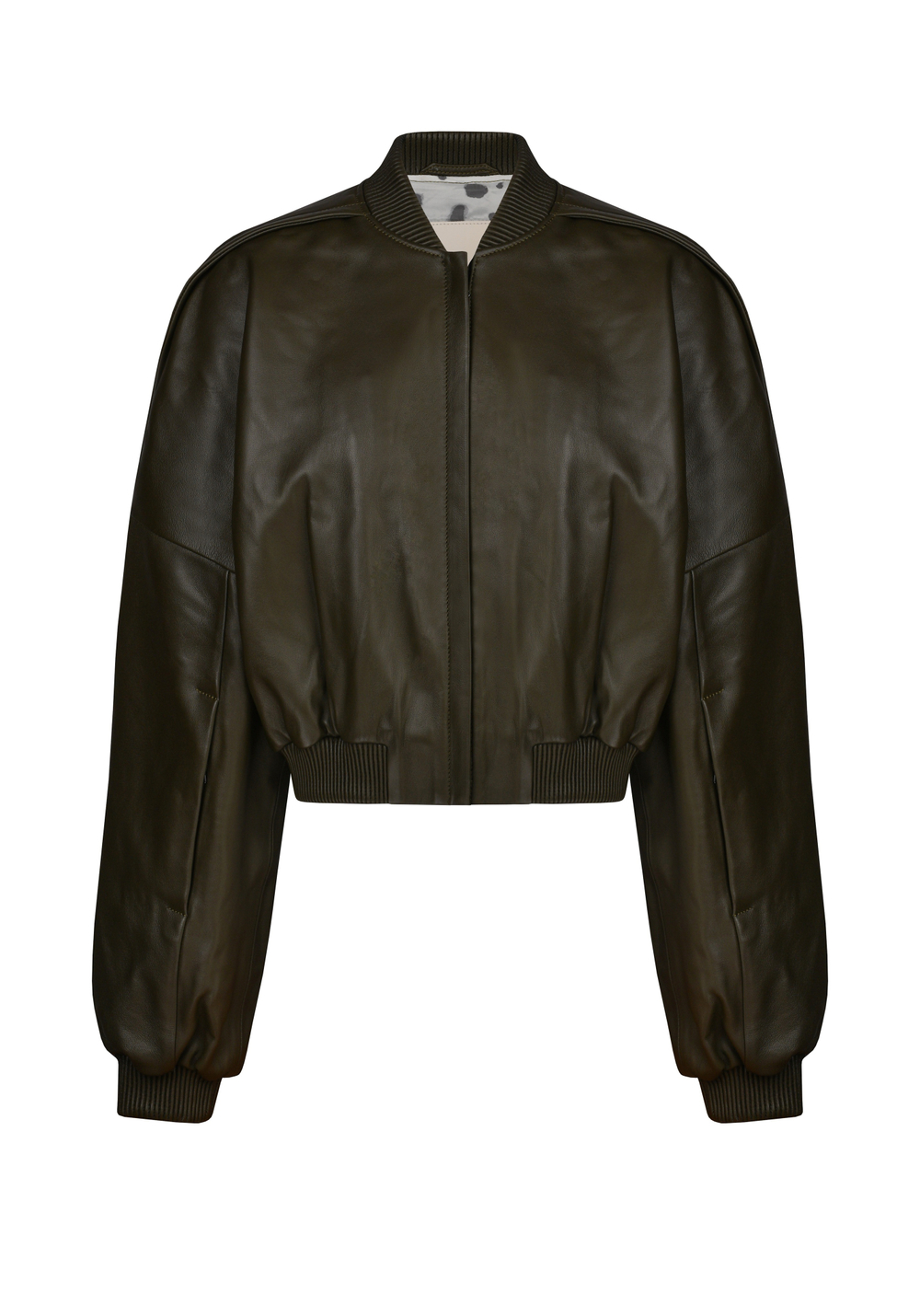 Зелёная кожаная куртка