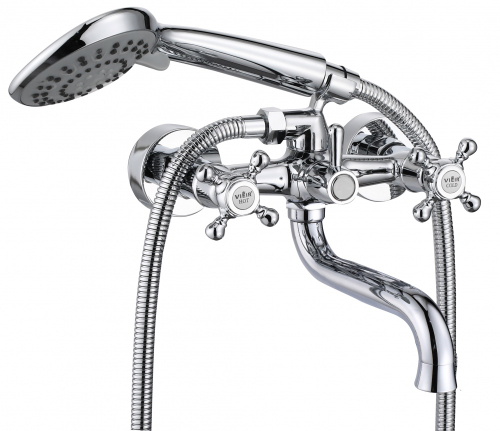 Смеситель для ванны V130131 двухвентильный латунный хром