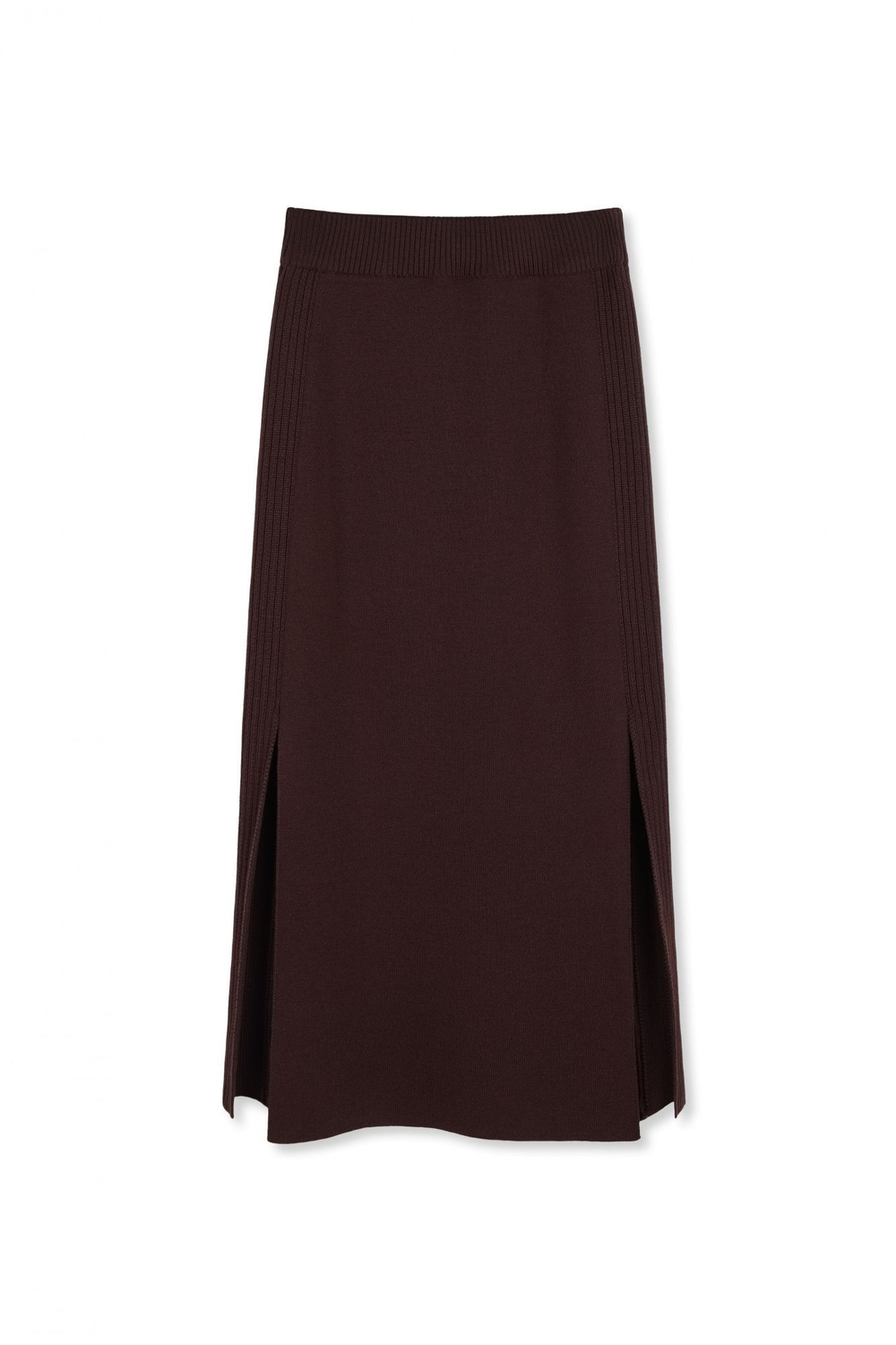 Юбка из мериноса с разрезами