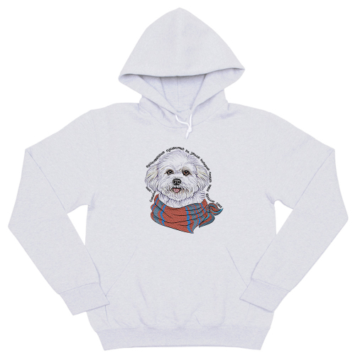 Толстовка "Бишон любит тебя больше себя"