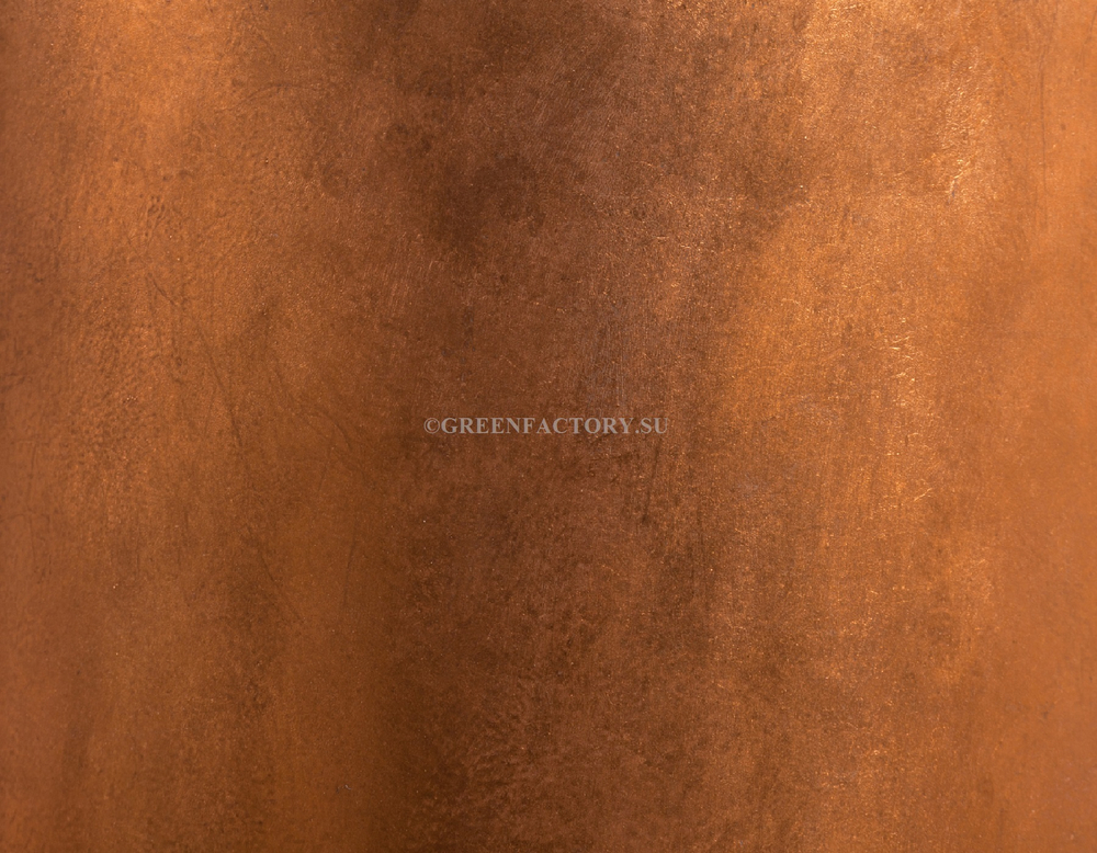 Кашпо TREEZ Effectory - Metal - Высокий округлый конус - Медь