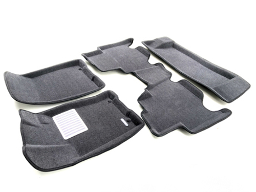 Коврики салона для KIA Mohave (2009-2019) (3 ряд) Euromat 3D Lux серые. Арт. EM3D-002924G