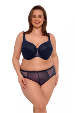 Темно-синий бюстгальтер Sonia с чашками +size на тонком поролоне (Размер: 95F) (Цвет: темно-синий)