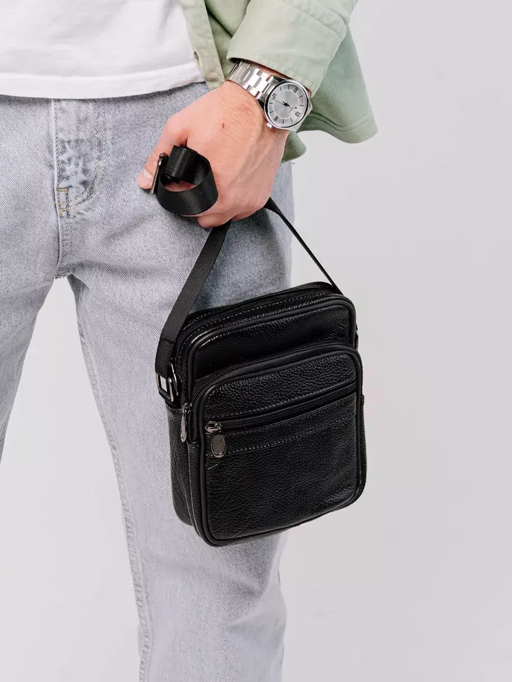 Сумка через плечо кожаная барсетка