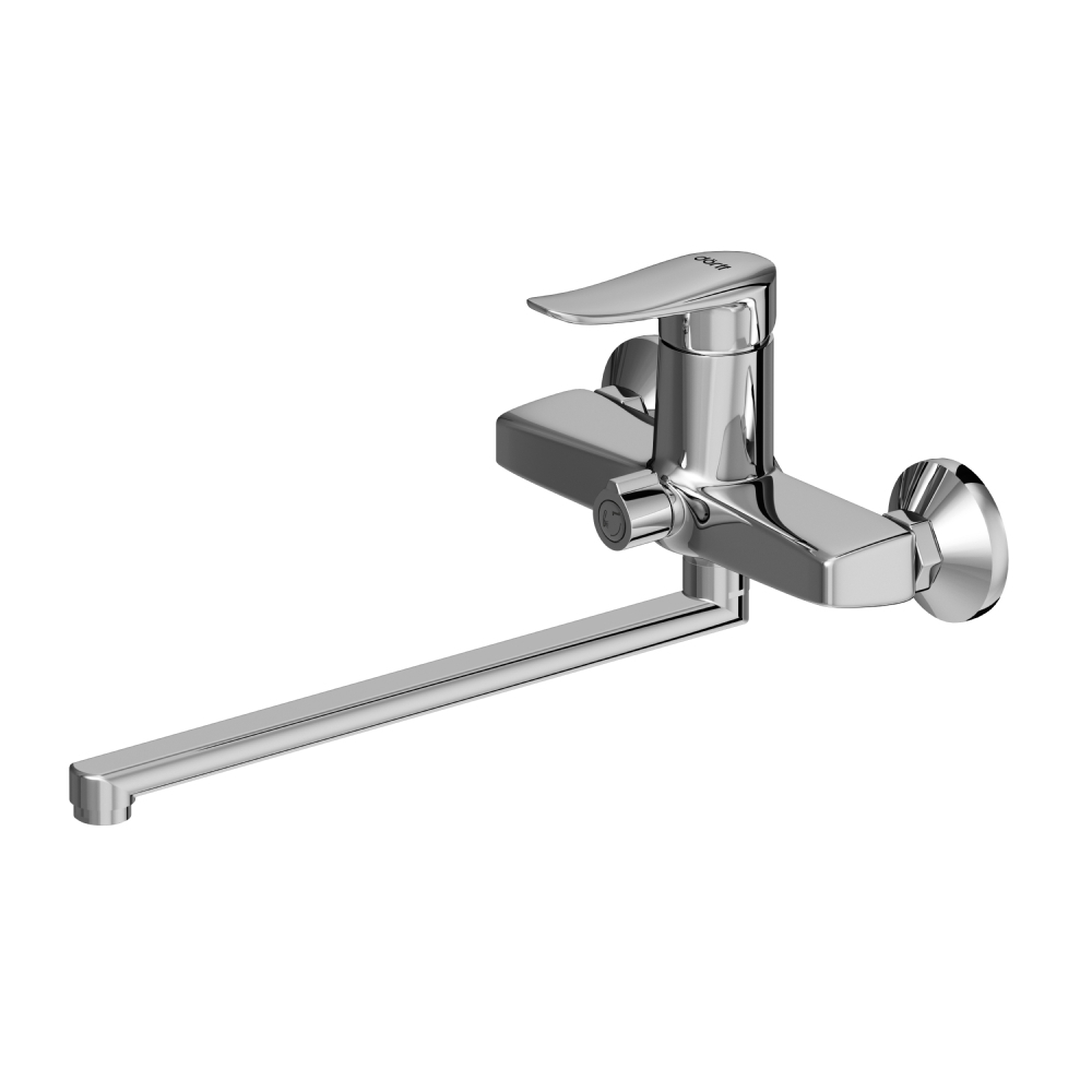 Смеситель для ванны и душа с длинным изливом и душевым набором Dorff Ultra D5095000 Хром