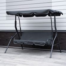 Качели садовые 3-местные (зеленый/белый)