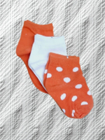 К 9505-3 Набор носков для детей 3 штуки оранжевый горох