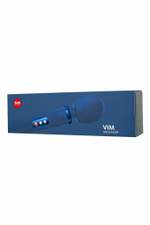 Синий вибромассажер Vim Vibrating Wand - 31,3 см. (Цвет: синий)