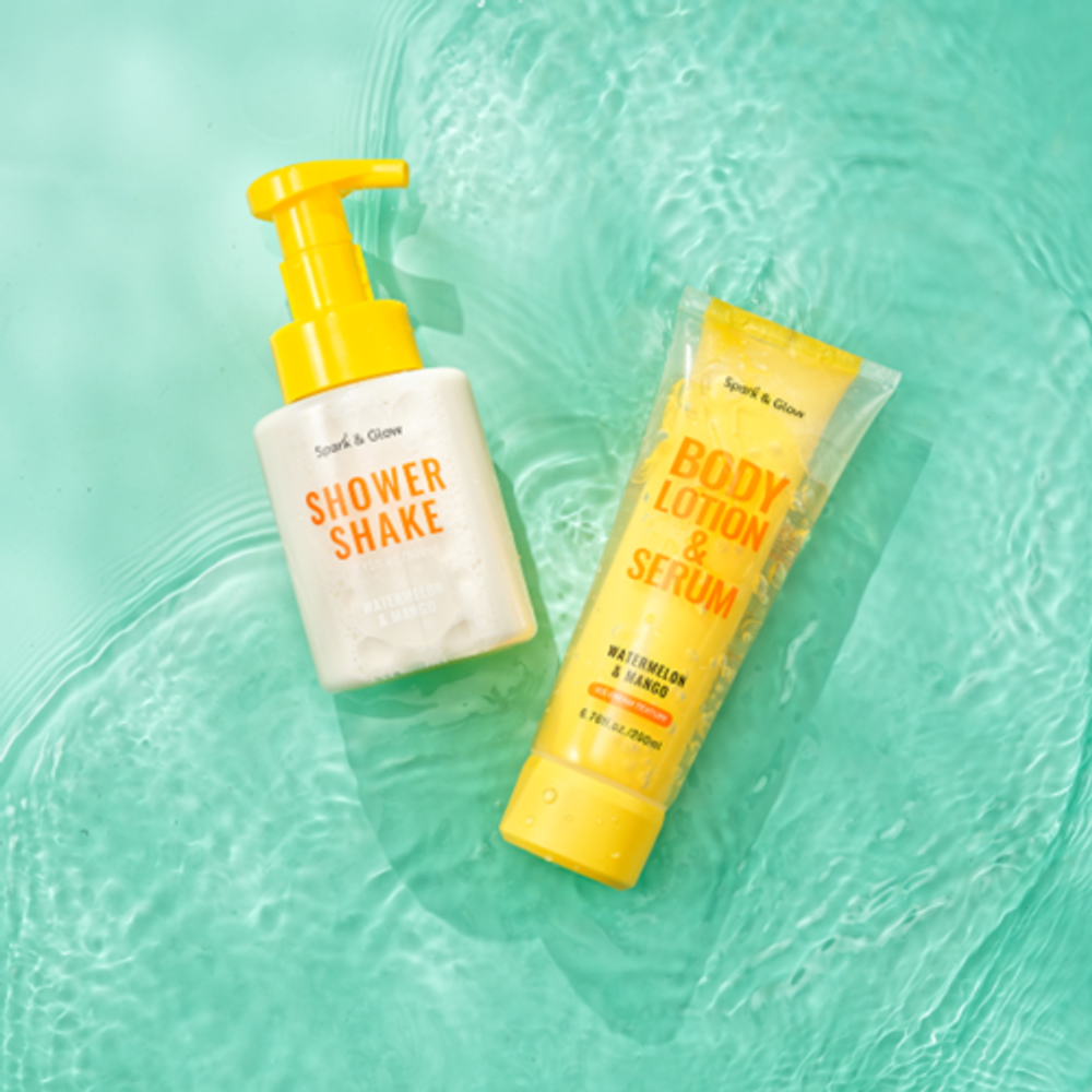 Spark&Glow Гель-шейк для душа с ароматом арбуза и манго - Shower shake watermelon&mango, 300мл