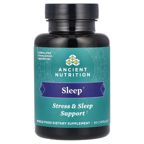 Ancient Nutrition, Поддержка сна, стресса и сна, 60 капсул