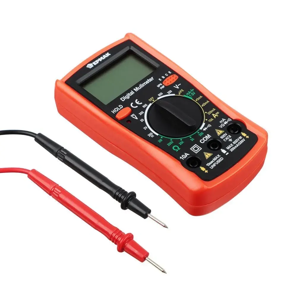 Мультиметр портативный ЕРМАК, батарея 9V 6F22, LCD