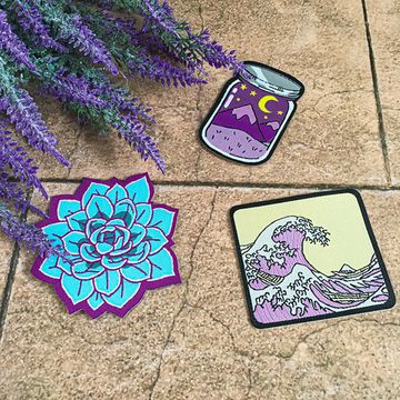 Термонаклейка на рюкзак и на одежду. Wave