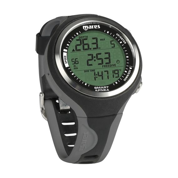 Компьютер для фридайвинга и охоты Mares Smart Apnea черный/серый