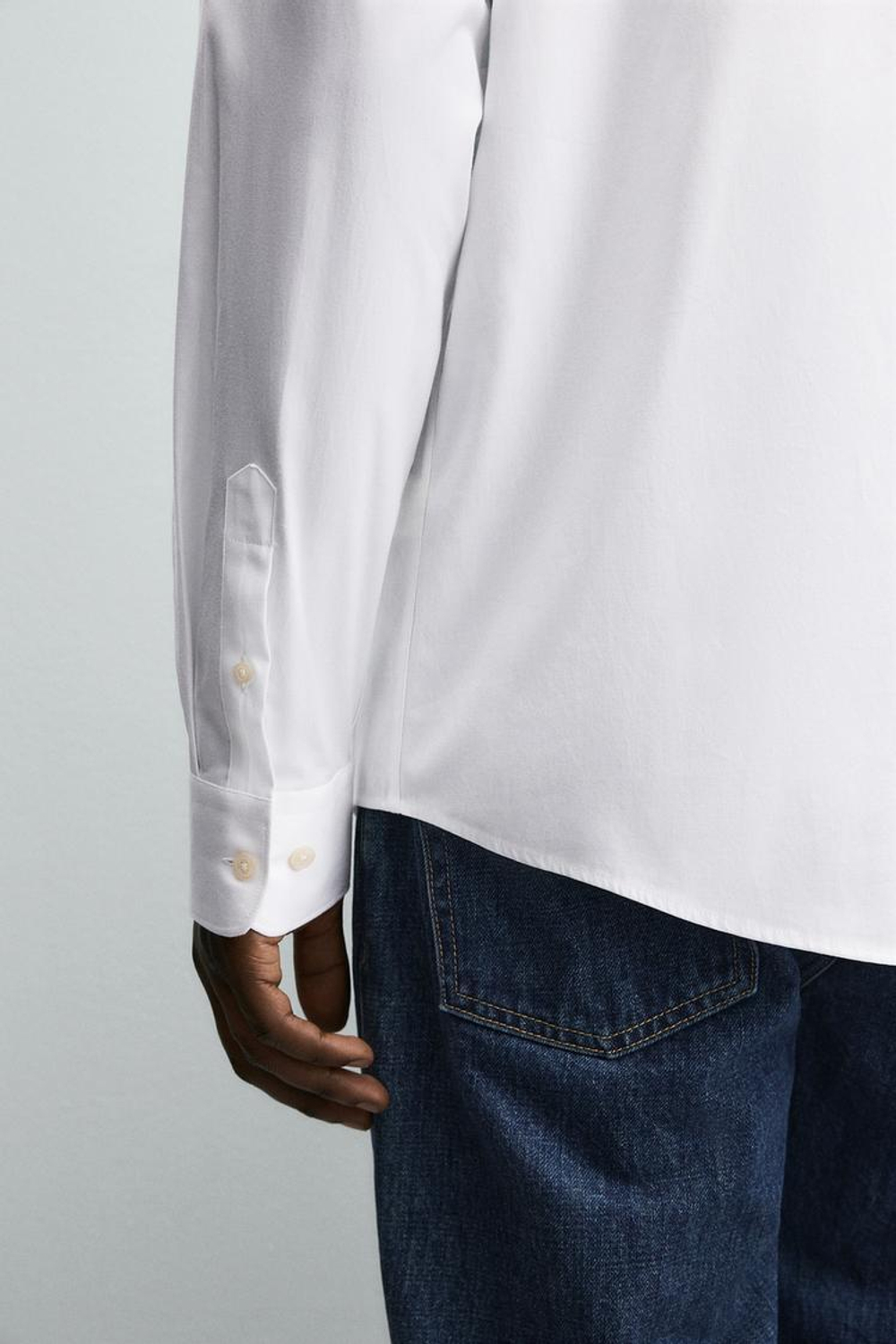 ZARА РУБАШКА КЛАССИЧЕСКОГО КРОЯ, БЕЛЫЙ