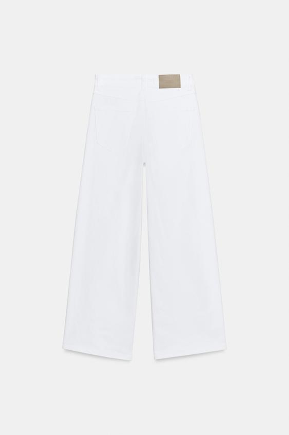 ZARA ДЖИНСЫ Z1975 КЮЛОТЫ С ВЫСОКОЙ ПОСАДКОЙ COMFORT, БЕЛЫЙ