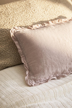 ZARA HOME ЛЬНЯНОЙ ЧЕХОЛ ДЛЯ ДЕКОРАТИВНОЙ ПОДУШКИ, СВЕТЛО-БЕЖЕВЫЙ