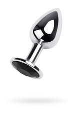 Анальная втулка с кристаллом Small черный 7 см