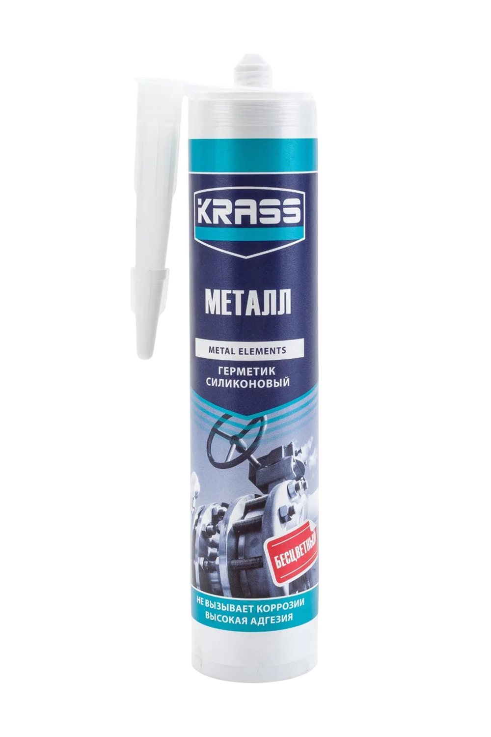 Герметик силиконовый KRASS для металла бесцветный 0,300 л