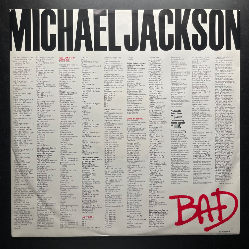 Michael Jackson - Bad (Голландия 1987г.)