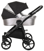 Детская коляска Tutis Novo Reflective 3 в 1 1142289 Кожа Pearl Metalic/Black Reflective Print