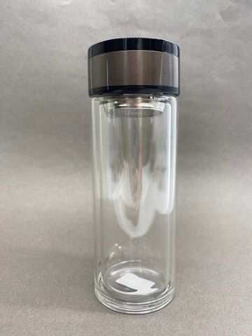 Фляга-термос стеклянная, двухслойная, 380 мл