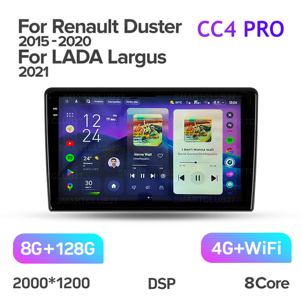 Teyes CC4 Pro 9" для Renault Duster, Lada Largus 2015-2021