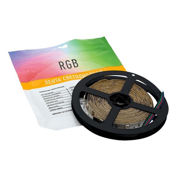 Светодиодная лента SWG 7,2W/m 30Led/m 5050SMD RGB 5M SWG530-12-7.2-RGB-М 009258