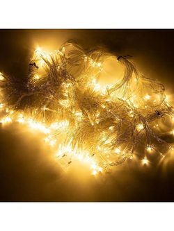 Гирлянда новогодняя штора 3x3/занавес/светодиодная/на окно/дождик