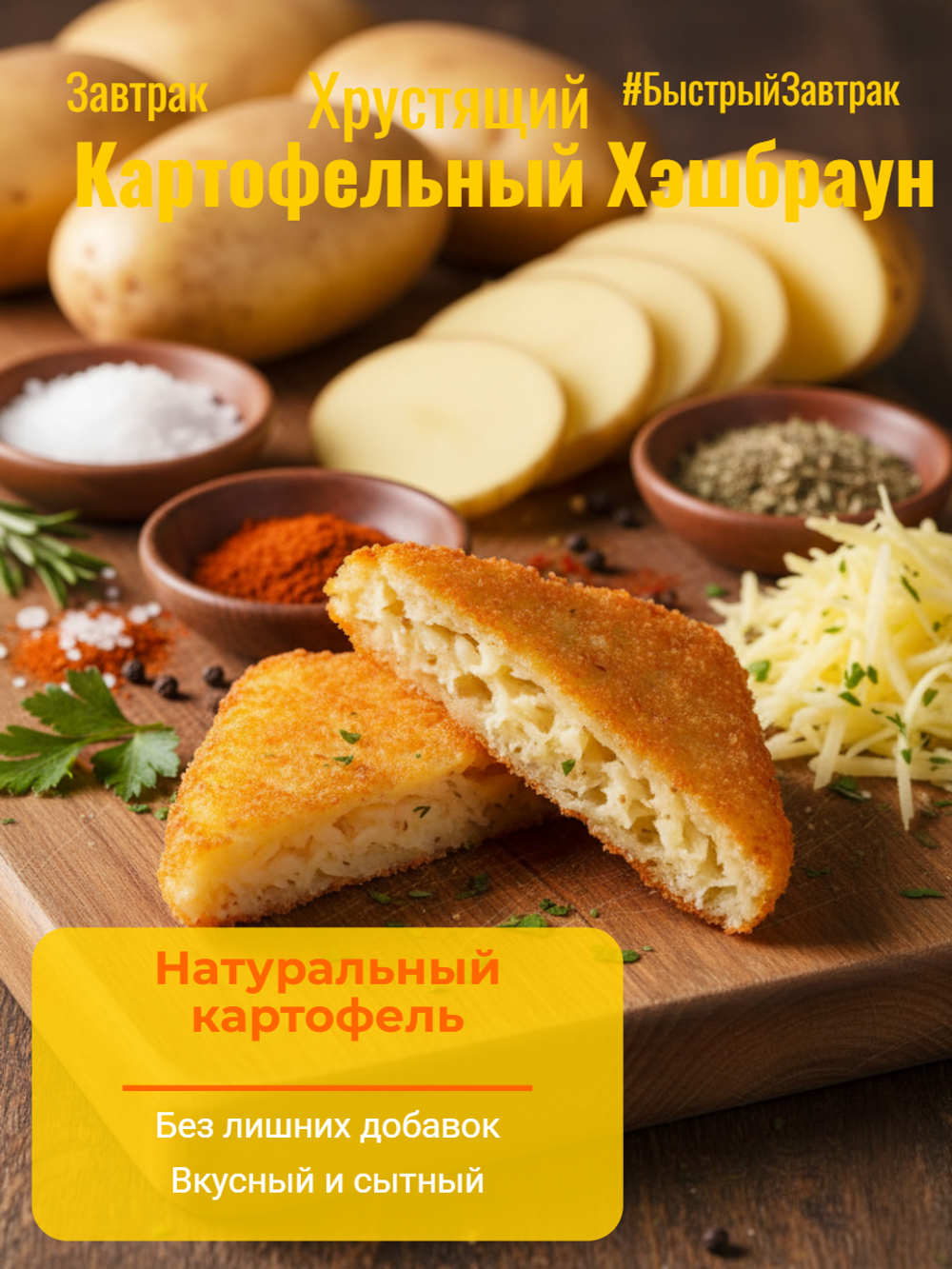 Картофельный треугольный хашбраун "Kaida" 2 кг