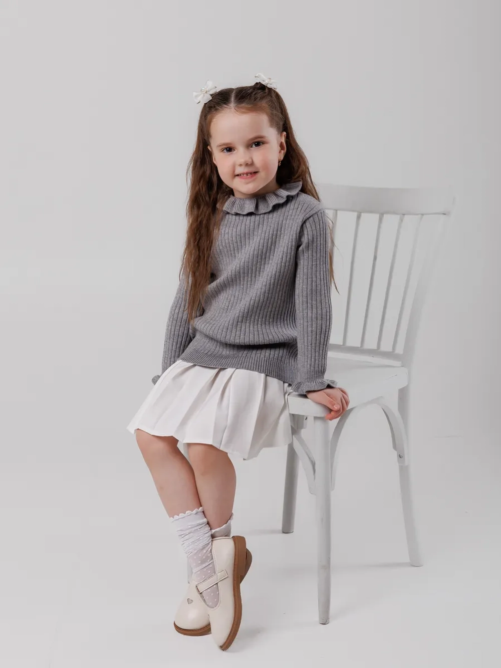 Джемпер для девочки с воланами