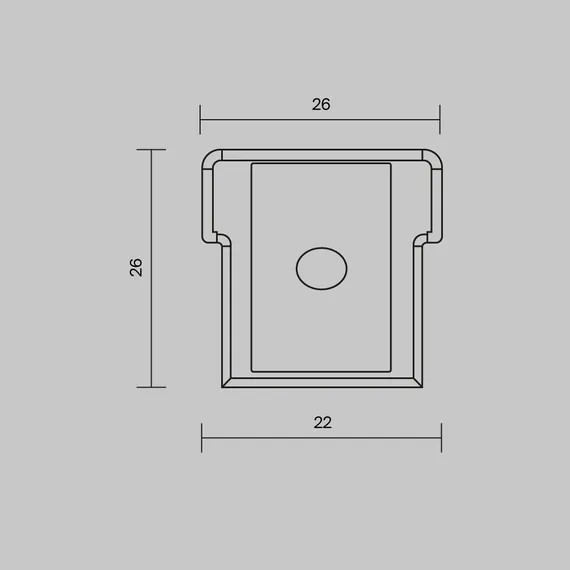 Комплект заглушек (для профиля 26x26) 2 шт., ALM-2626-EC 642060 Led Strip 642060