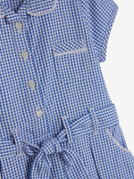 Платье школьное для девочки Next 196-508, Синий, Белый