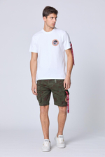 Шорты карго муж. AERONAUTICA 200 милитари красная лента на кармане