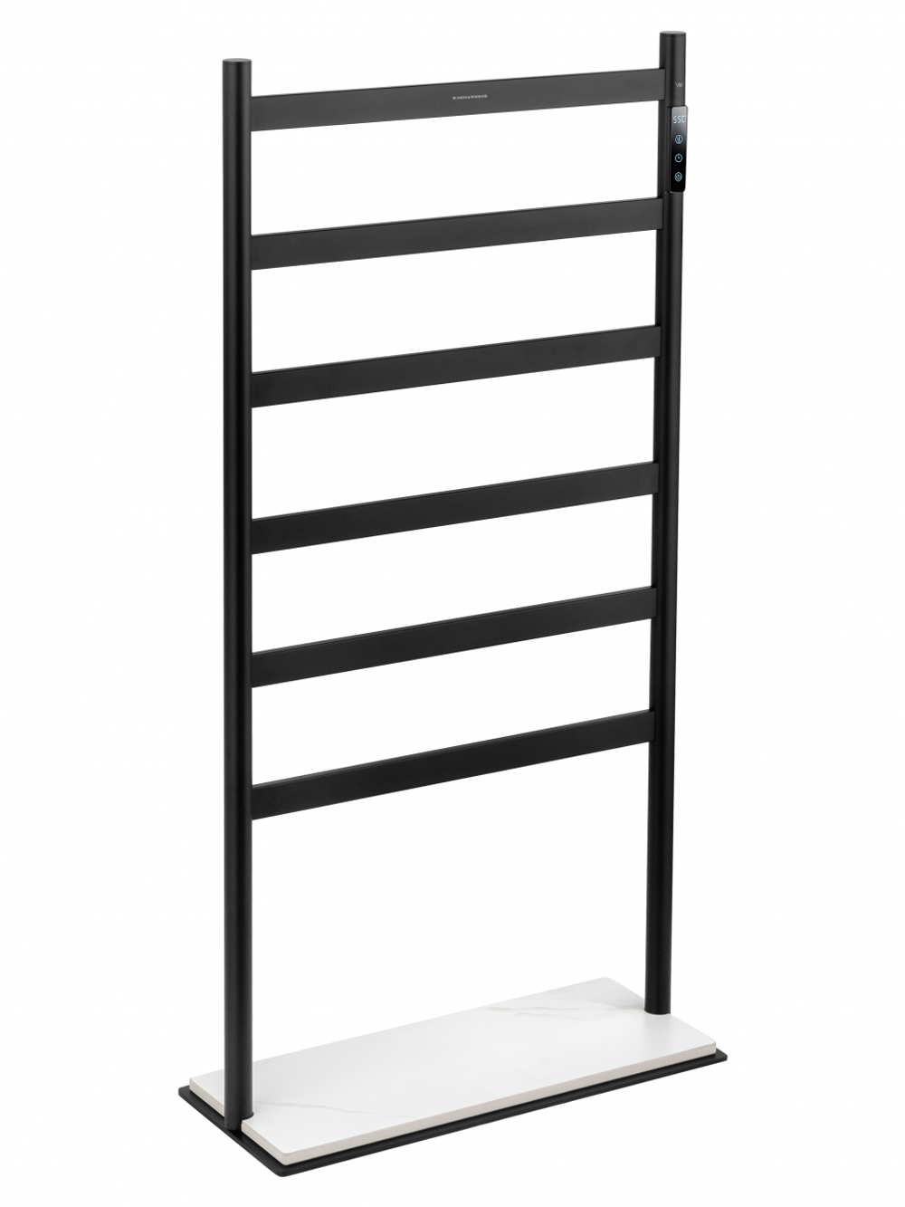 Полотенцесушитель электрический напольный WONZON & WOGHAND ESSEN, Черный матовый (WW-A406-MB)