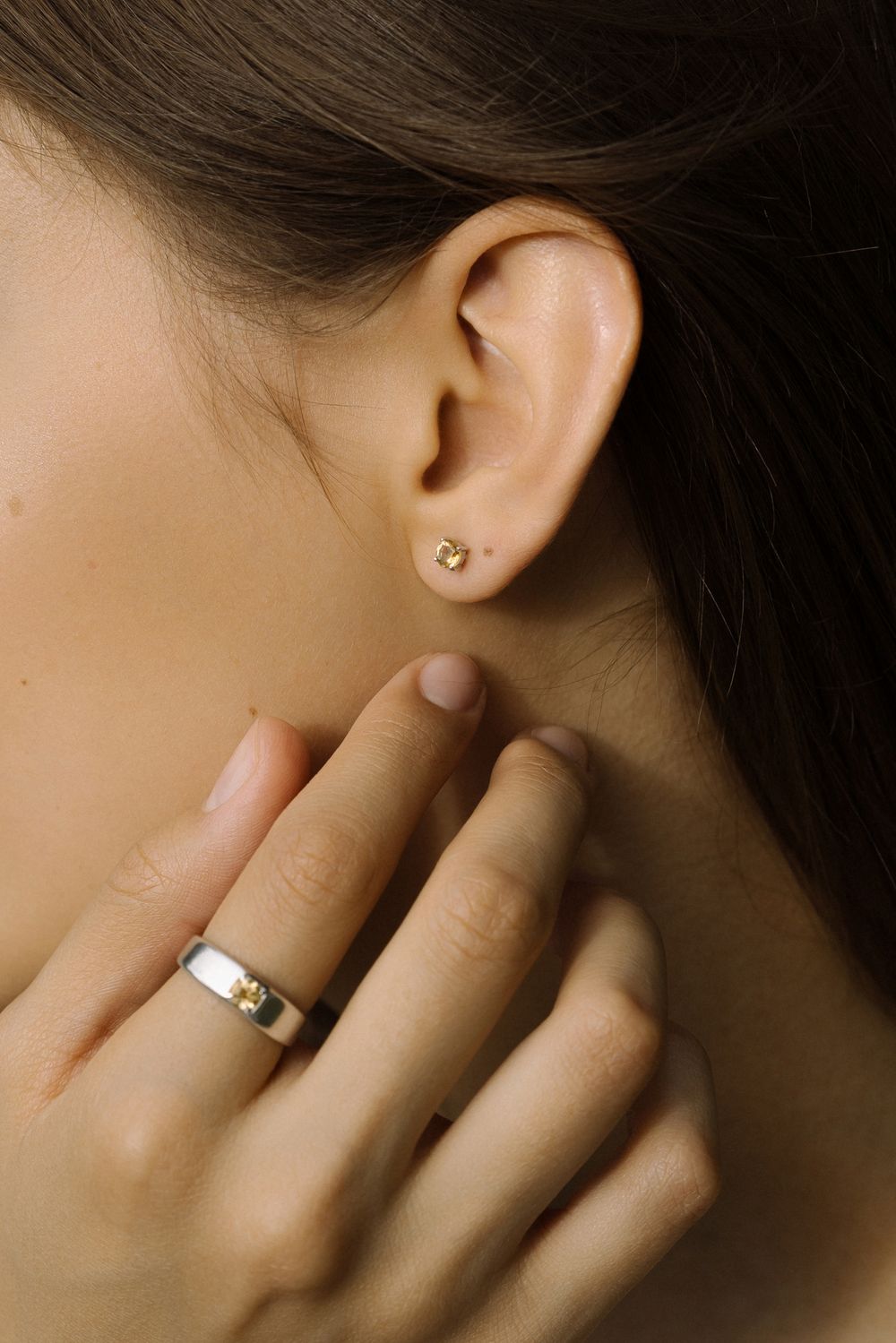 Кольцо Crystal Round с цитрином