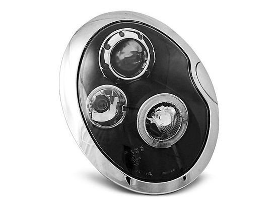 Передние фары angel eyes black для Mini Cooper R50 / R53
